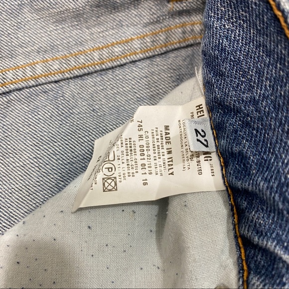 Helmut Lang Classic Cut Button Fly Jeans size 27 - Picture 10 of 10